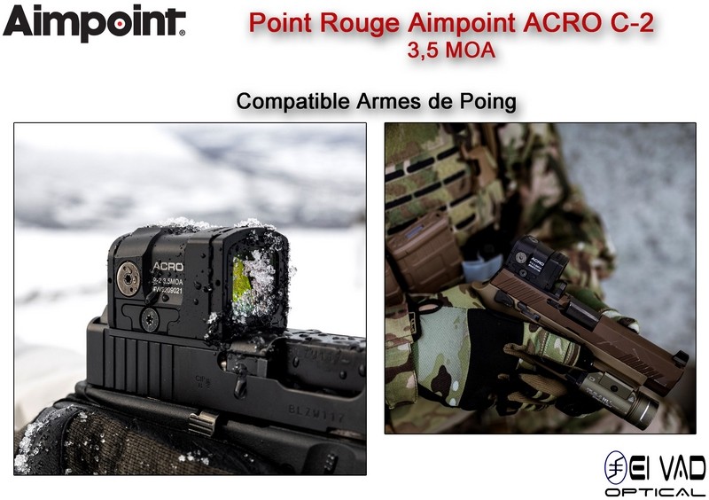 Point Rouge AIMPOINT ACRO C-2 - 3,5 MOA - pour CZ75 Shadow 2