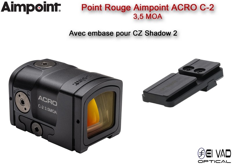 Point Rouge AIMPOINT ACRO C-2 - 3,5 MOA - pour CZ75 Shadow 2