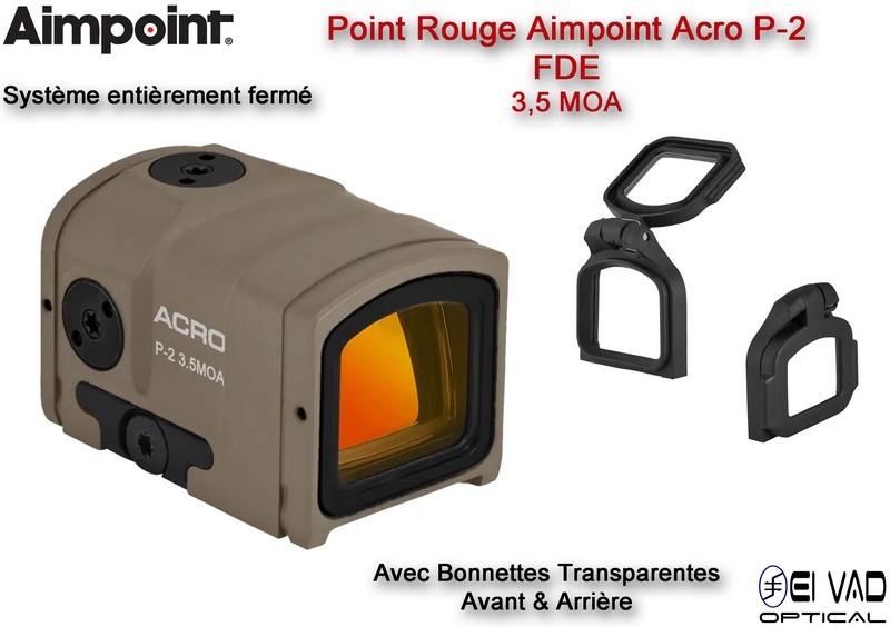 Point Rouge AIMPOINT ACRO P-2 - 3,5 MOA - Couleur FDE
