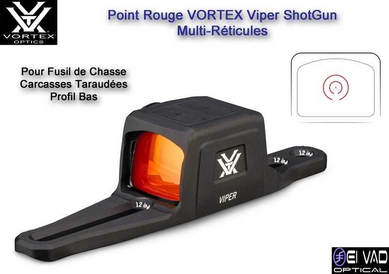 Point Rouge VORTEX Viper ShotGun - Multi Réticules - Fusil de Chasse