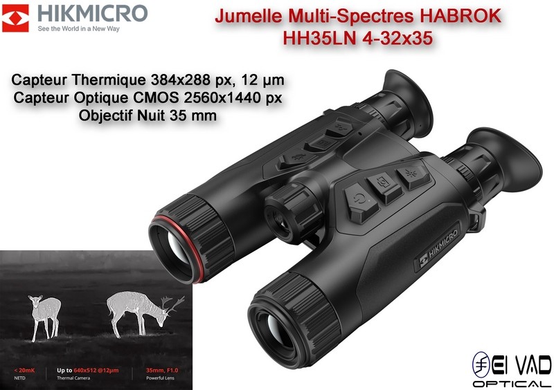 Jumelle HIKMICRO Multi-Spectres HABROK - HH35LN 4-32x35