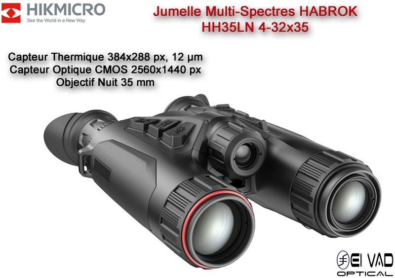 Jumelle HIKMICRO Multi-Spectres HABROK - HH35LN 4-32x35