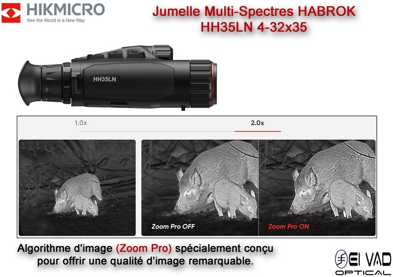 Jumelle HIKMICRO Multi-Spectres HABROK - HH35LN 4-32x35
