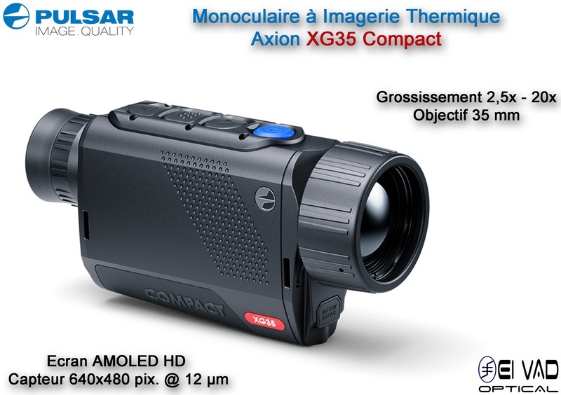 Monoculaire PULSAR à imagerie thermique AXION XG35 Compact