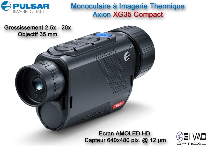 Monoculaire PULSAR à imagerie thermique AXION XG35 Compact