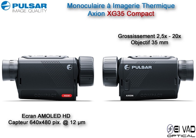 Monoculaire PULSAR à imagerie thermique AXION XG35 Compact