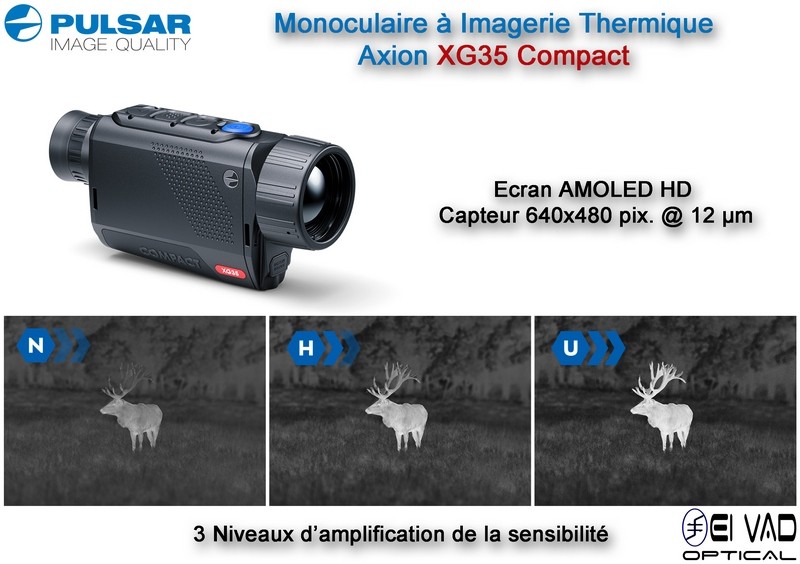 Monoculaire PULSAR à imagerie thermique AXION XG35 Compact