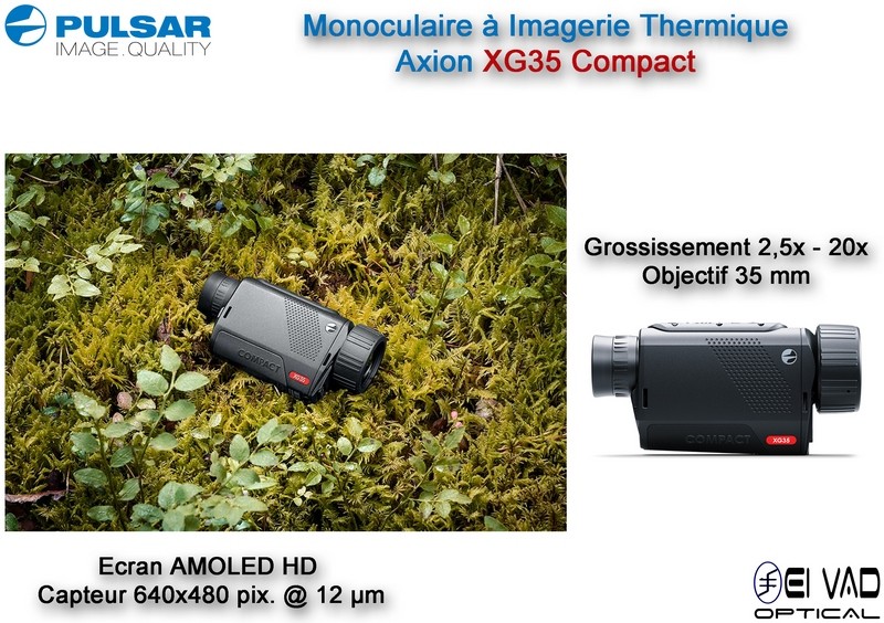 Monoculaire PULSAR à imagerie thermique AXION XG35 Compact