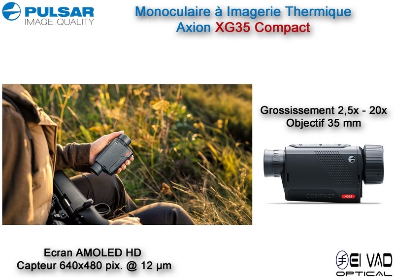 Monoculaire PULSAR à imagerie thermique AXION XG35 Compact