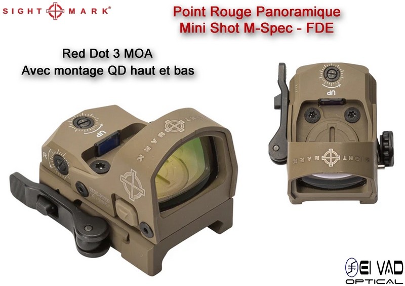 Point Rouge Sightmark Mini Shot M-Spec LQD - 3 MOA - Couleur sable