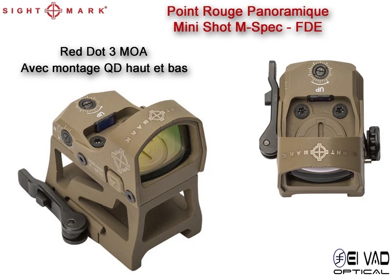 Point Rouge Sightmark Mini Shot M-Spec LQD - 3 MOA - Couleur sable