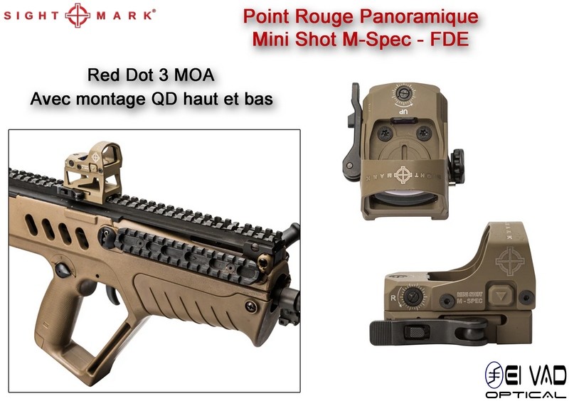 Point Rouge Sightmark Mini Shot M-Spec LQD - 3 MOA - Couleur sable