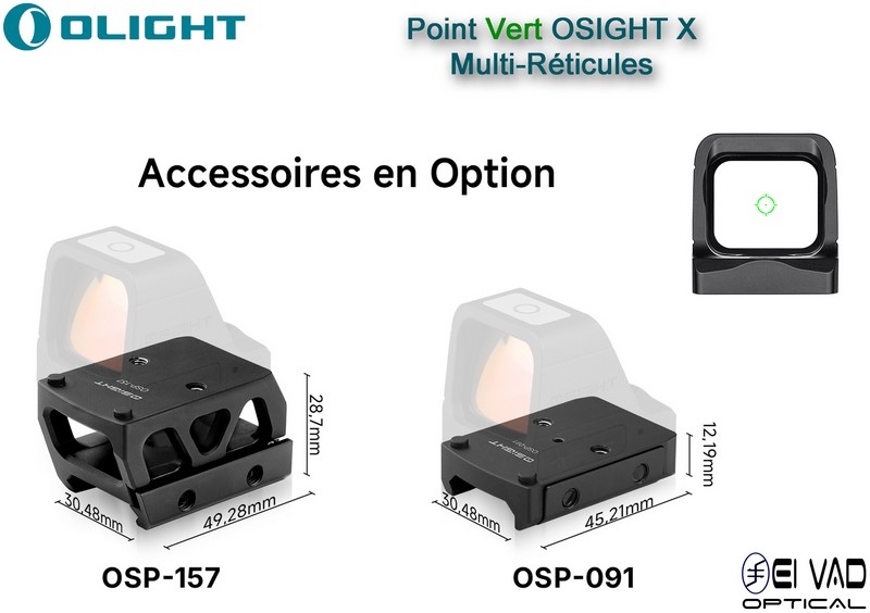 Point Vert Olight OSIGHT X - Multi-Réticules