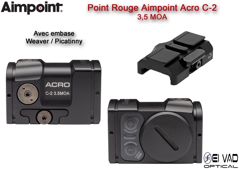 Point Rouge AIMPOINT ACRO C-2 - 3,5 MOA - avec Montage Picatinny
