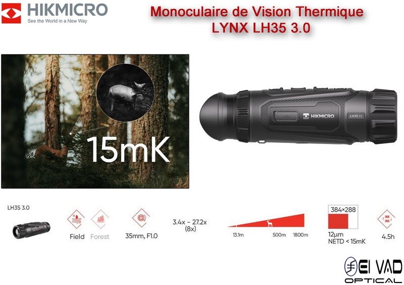 Monoculaire de Vision Thermique HIKMICRO LYNX LH35 3.0