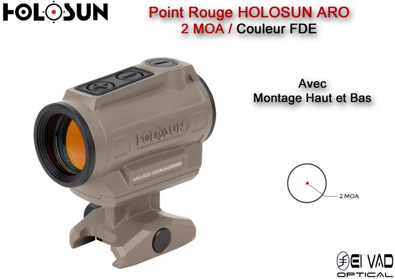 Point Rouge HOLOSUN ARO RD2 FDE - 2 MOA