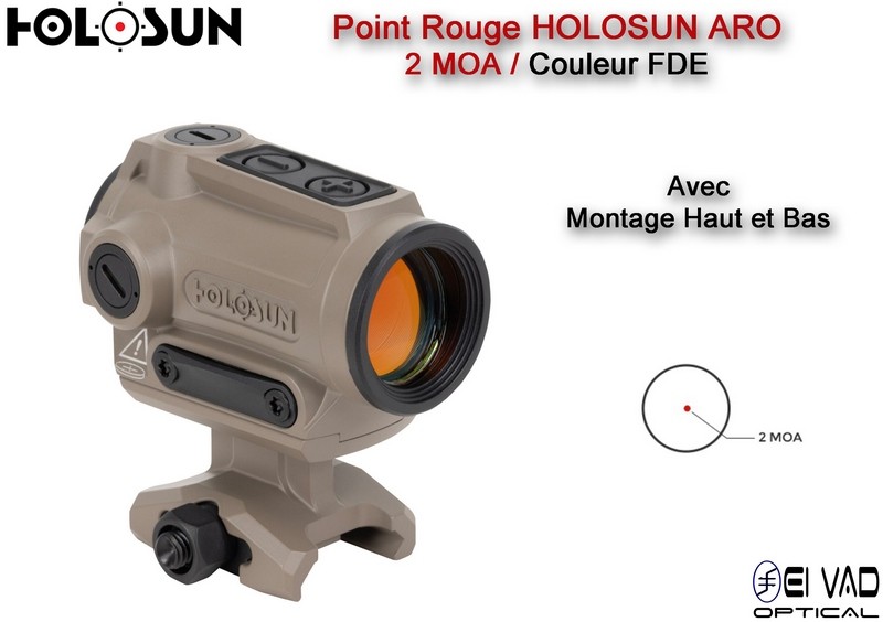 Point Rouge HOLOSUN ARO RD2 FDE - 2 MOA