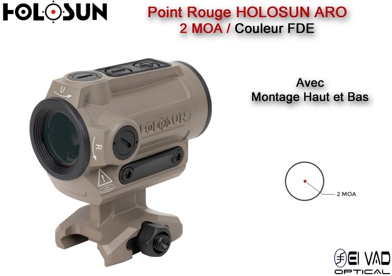 Point Rouge HOLOSUN ARO RD2 FDE - 2 MOA