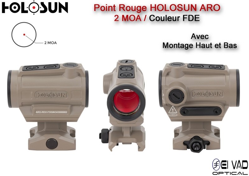 Point Rouge HOLOSUN ARO RD2 FDE - 2 MOA