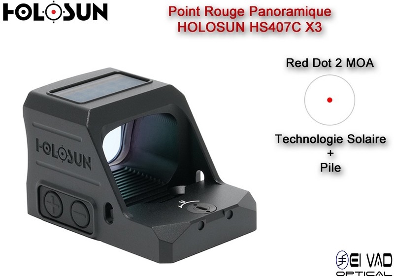 Point Rouge Panoramique HOLOSUN HS407C X3 - 2 MOA sans embase