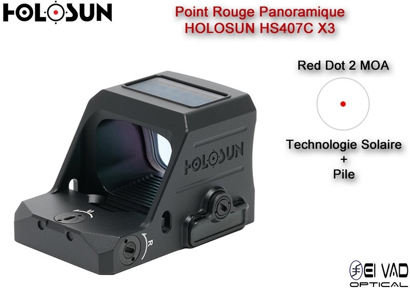 Point Rouge Panoramique HOLOSUN HS407C X3 - 2 MOA sans embase