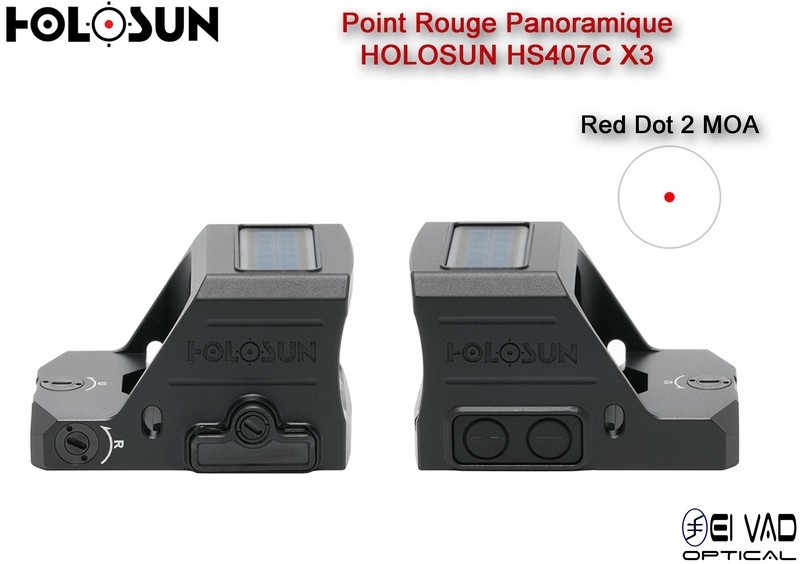 Point Rouge Panoramique HOLOSUN HS407C X3 - 2 MOA sans embase