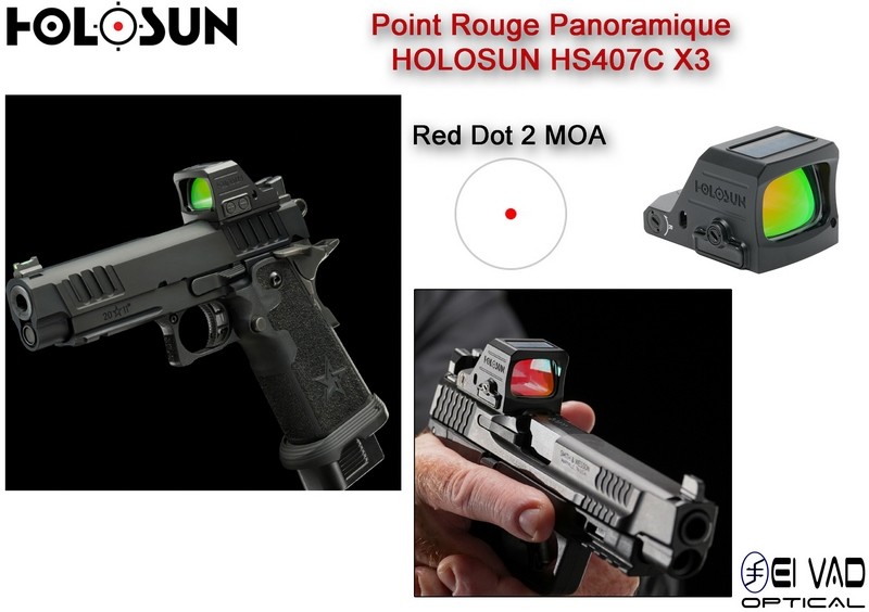 Point Rouge Panoramique HOLOSUN HS407C X3 - 2 MOA sans embase