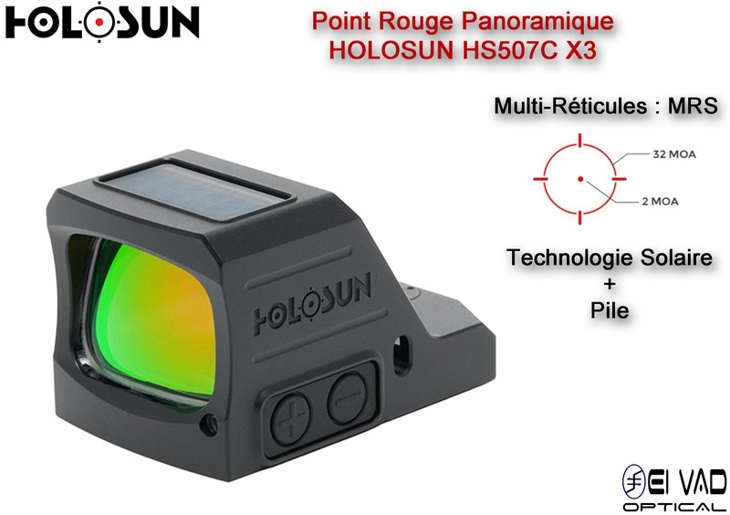 Point Rouge Panoramique HOLOSUN HS507C X3 - Multi Réticules