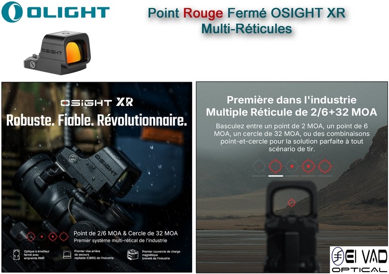 Point Rouge Fermé Olight OSIGHT XR - Multi-Réticules