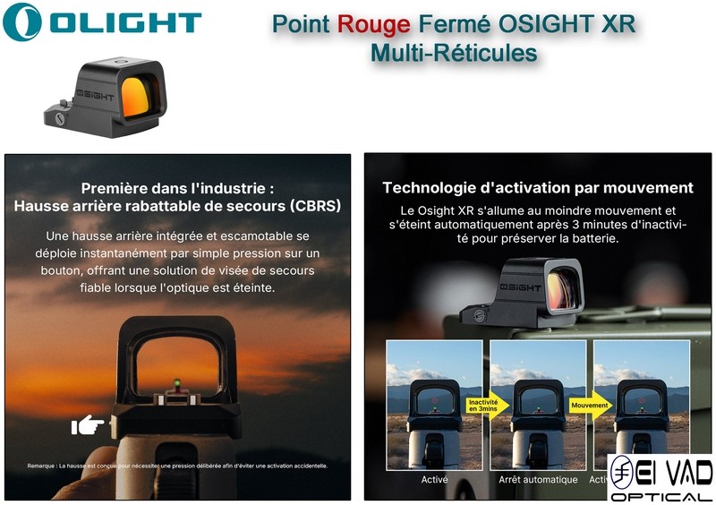Point Rouge Fermé Olight OSIGHT XR - Multi-Réticules