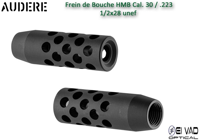 Frein de bouche AUDERE HMB noir Cal.30 / .223 - 1/2x28 UNEF